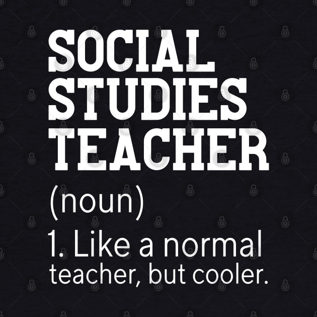 Funny Social Studies Teacher Definition Gift Idea by Monster Skizveuo